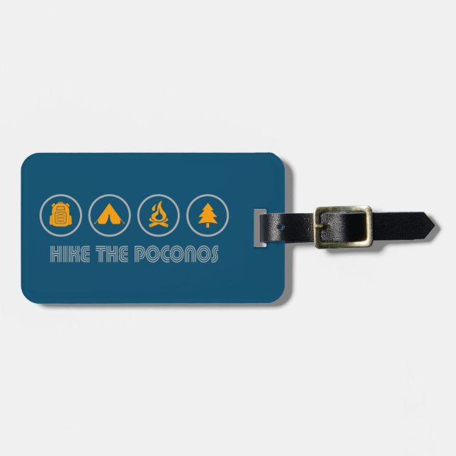 Hike The Poconos Luggage Tag (Front Horizontal)