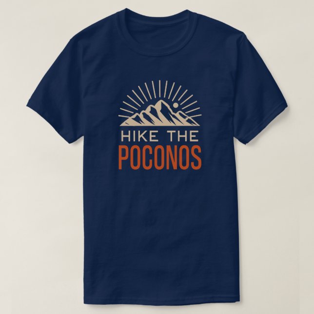 Hike The Poconos Sunburst T-Shirt (Design Front)