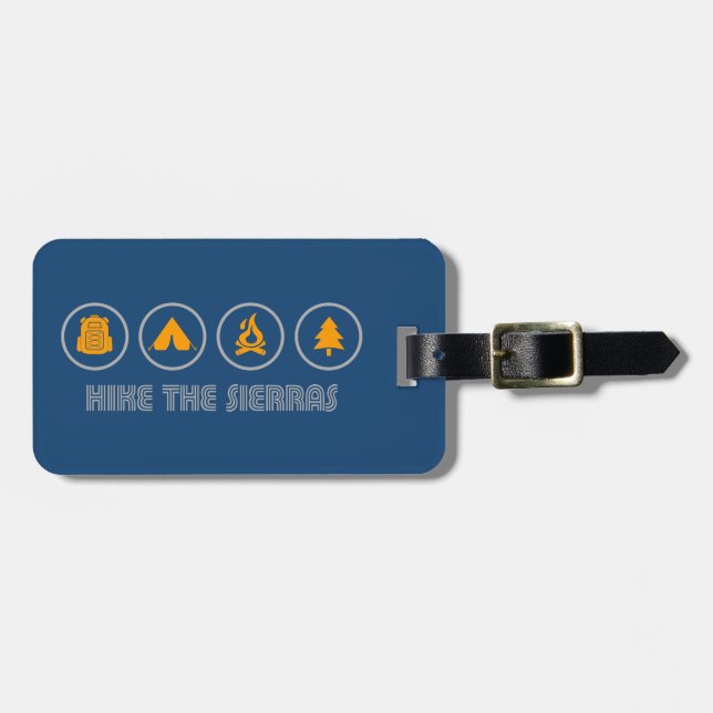 Hike The Sierras California Luggage Tag (Front Horizontal)