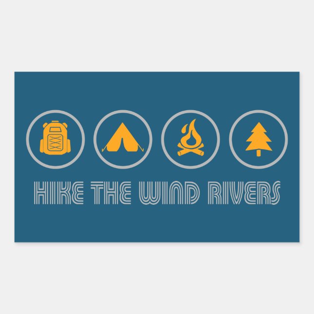 Hike The Wind River Mountain Range Sticker (Front)