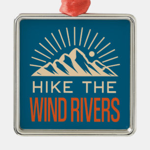 Hike The Wind Rivers Sunburst Metal Ornament