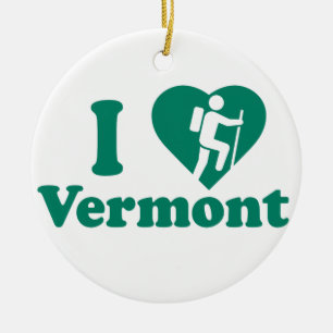 Hike Vermont Ceramic Ornament
