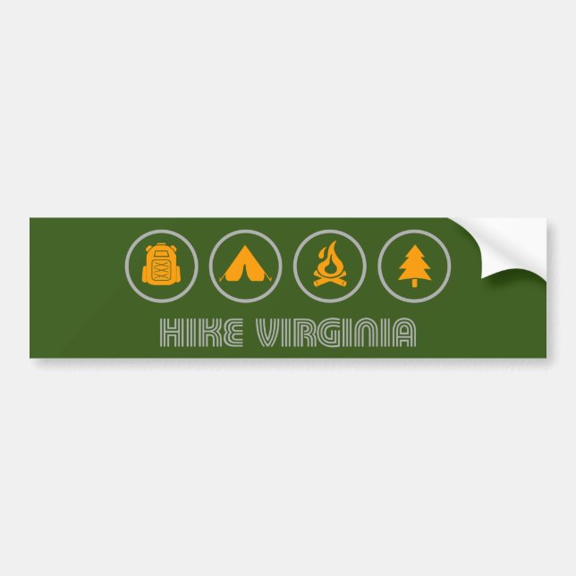 Hike Virginia Bumper Sticker (Front)