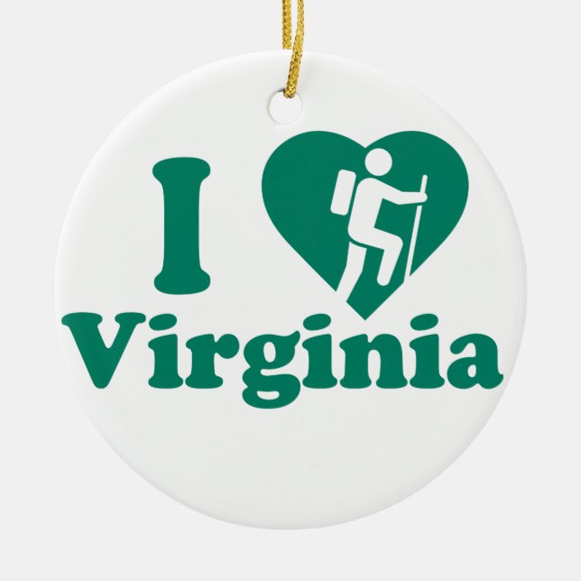 Hike Virginia Ceramic Ornament (Front)