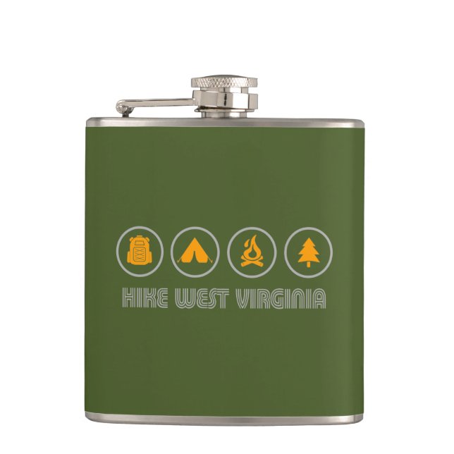 Hike West Virginia Hip Flask (Front)