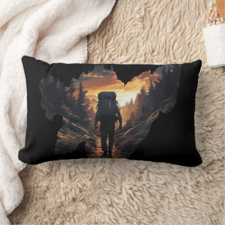 Hiker Adventure Lumbar Pillow – Nature Explorer 