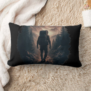 Hiker Adventure Lumbar Pillow – Nature Explorer