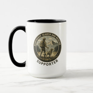 Hiker and Labrador Retriever Search and Rescue Mug