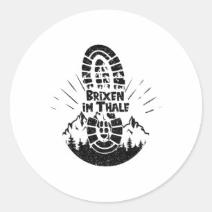Hiker Brixen Im Thale Tyrol Austria Vacation Hikin Classic Round Sticker