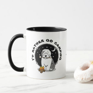 Hiker Camper Old English Sheepdog Dog Grey 1 Mug