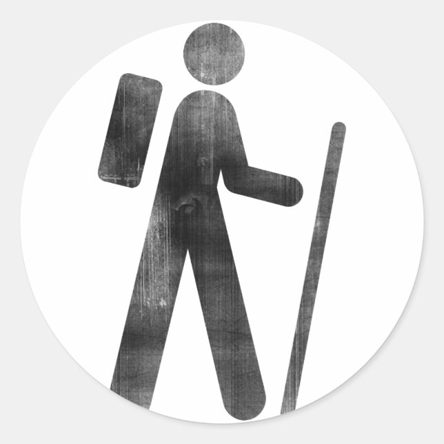Hiker Classic Round Sticker (Front)