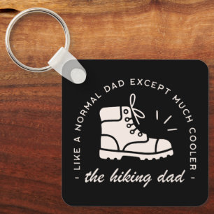 Hiker dad funny hiking the best father keychain