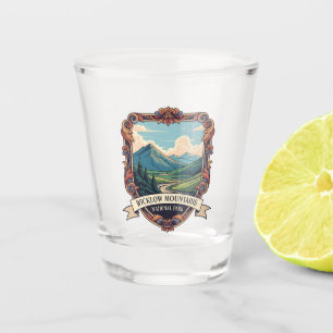 Hiker in Wicklow Mountains National Park Ireland Shot Glass