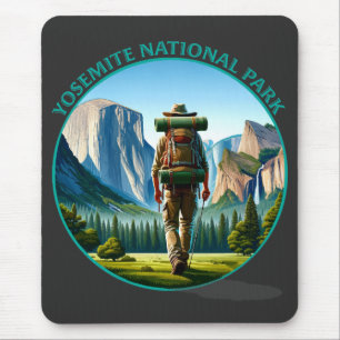 Hiker in Yosemite National park Mouse Pad