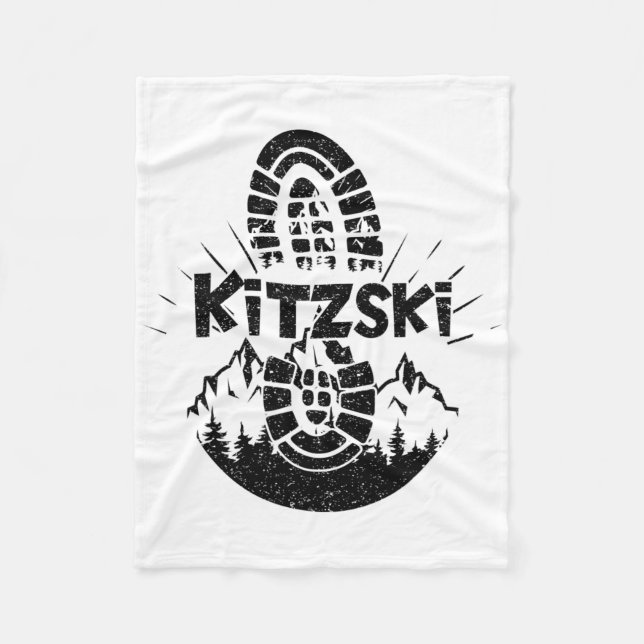 Hiker Kitzski Tyrol Austria Vacation  Fleece Blanket (Front)