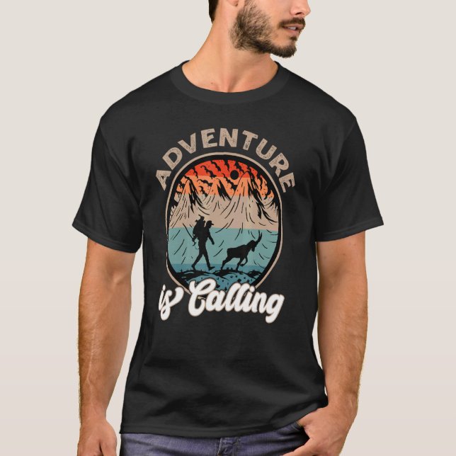 Hiker Nature Adventure Is Calling Sunset Lover Cam T-Shirt (Front)