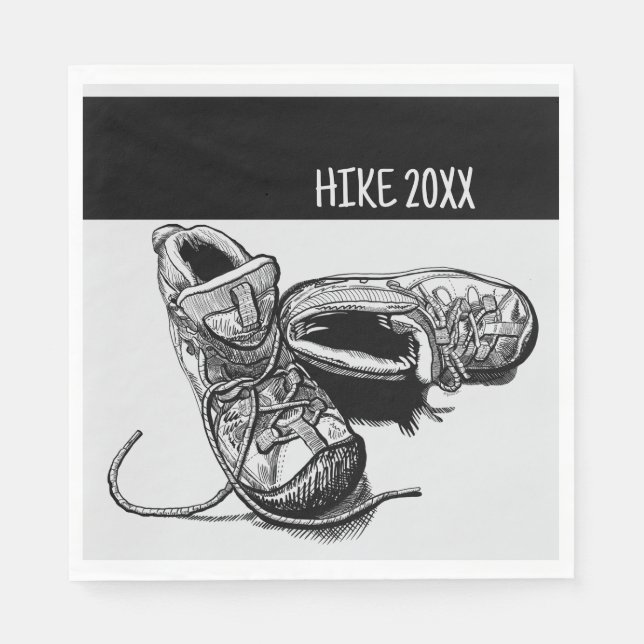 Hiker Personalized Camping Picnic Napkin (Front)