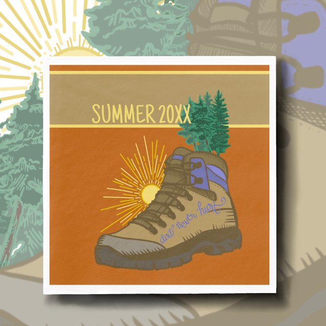 Hiker Personalized Camping Picnic Napkin (Creator Uploaded)