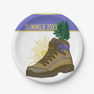 Hiker Personalized Camping Picnic Paper Plate