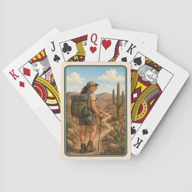Hiker Playing Cards Female no text (Back)