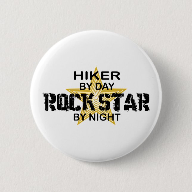 Hiker Rock Star by Night 2 Inch Round Button (Front)