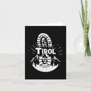 Hiker Tirol Austria Tyrol Vacation  Card