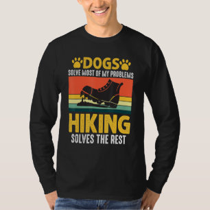 Hiker With Dogs Dogs Hiking Dog Lover Outdoor Dog  T-Shirt