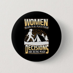 Hiker Women Belong To All Places 2 Inch Round Button
