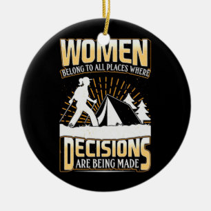 Hiker Women Belong To All Places Ceramic Ornament