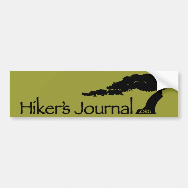 Hiker's Journal Bumper Sticker (Front)