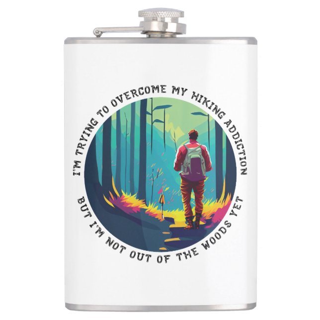 Hiking Addiction Hip Flask (Front)