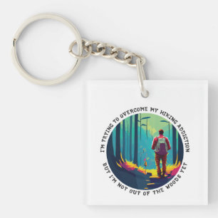 Hiking Addiction Keychain