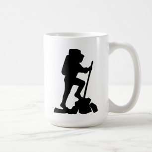 Hiking Adventure Silhouette Mug, Nature Lover Gift Coffee Mug
