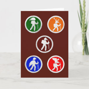 Hiking Animal Trail Markers Thank You Card