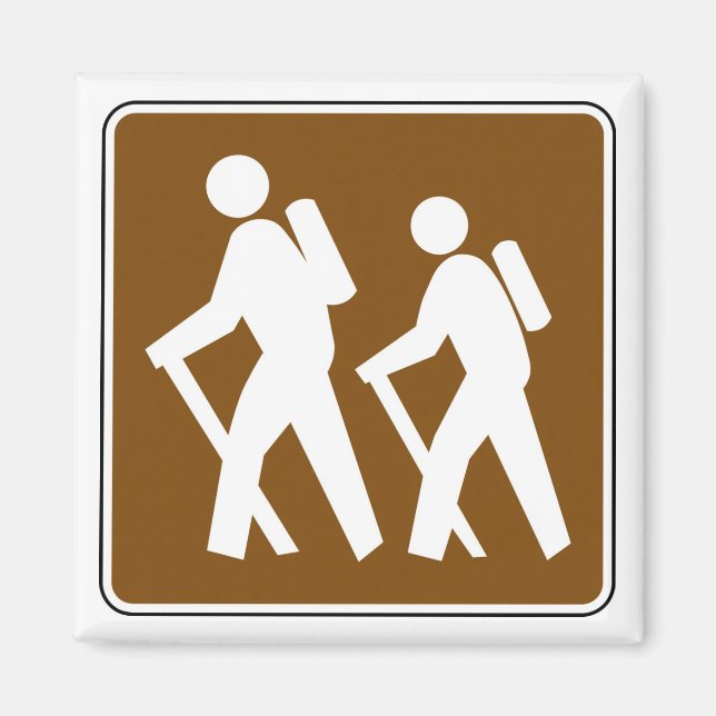 Hiking Area Symbol Sign Magnet (Front)