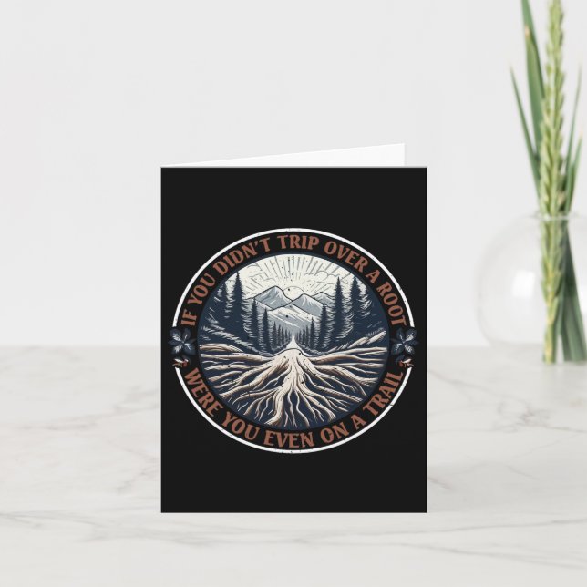 Hiking Backpacking Trail Running Mountain Camping  Card (Front)