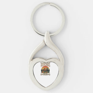 Hiking Belgian Laekenois Dog Mountain Sunset Fores Keychain