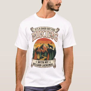 Hiking Belgian Laekenois Dog Mountain Sunset Fores T-Shirt
