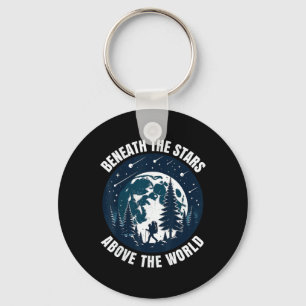 Hiking. Beneath The Stars Keychain