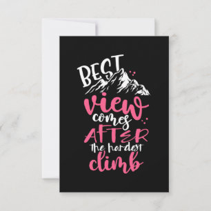 Hiking Best View Comes After The Hardest Climb RSVP Card