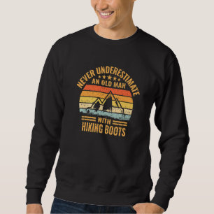 Hiking Boot Retro Hiking Hike Dad Wander Outdoors Sweatshirt