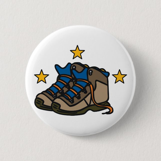 Hiking Boots 2 Inch Round Button (Front)