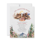 Hiking Boots Adventure Pink Girl Baby Shower