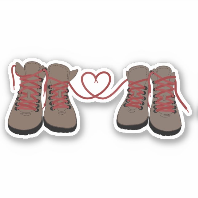 Hiking Boots Hearts Love (Front)