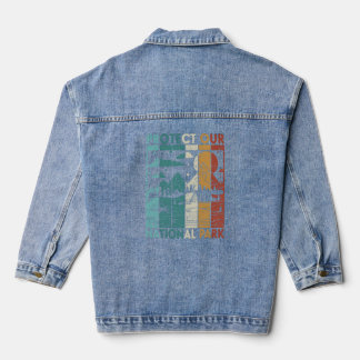 Hiking Camp Protect Our National Park Denim Jacket