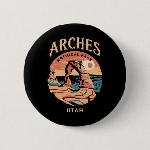 Hiking Camping Adventure Explorer Arches National 2 Inch Round Button