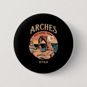 Hiking Camping Adventure Explorer Arches National 2 Inch Round Button