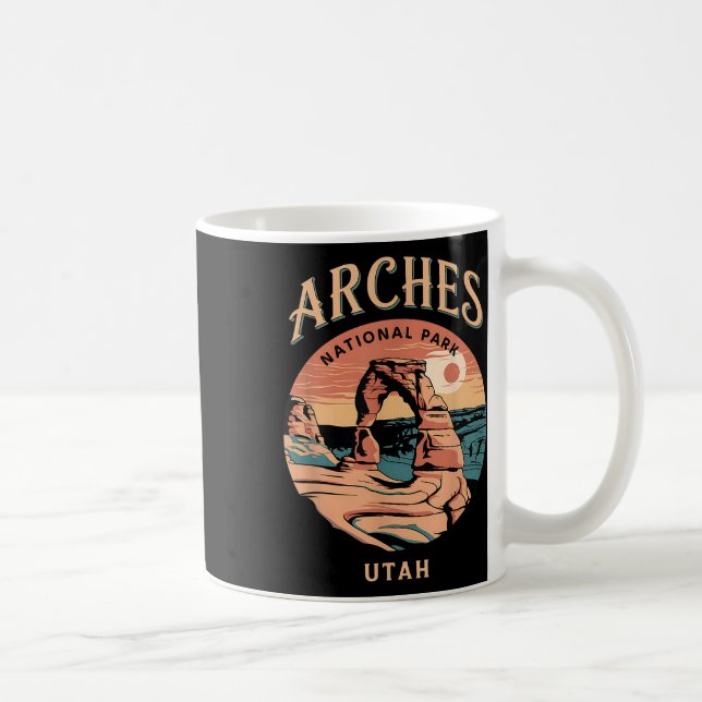 Hiking Camping Adventure Explorer Arches National  Coffee Mug (Right)