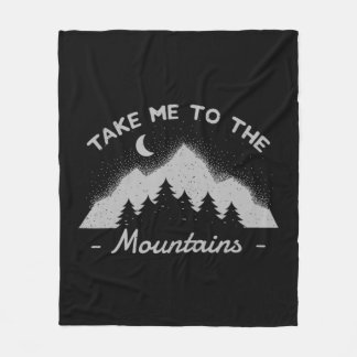 Hiking Camping Climbing Scout Outdoor Mountains T Fleece Blanket