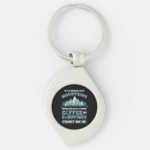 Hiking Camping Coffee Keychain